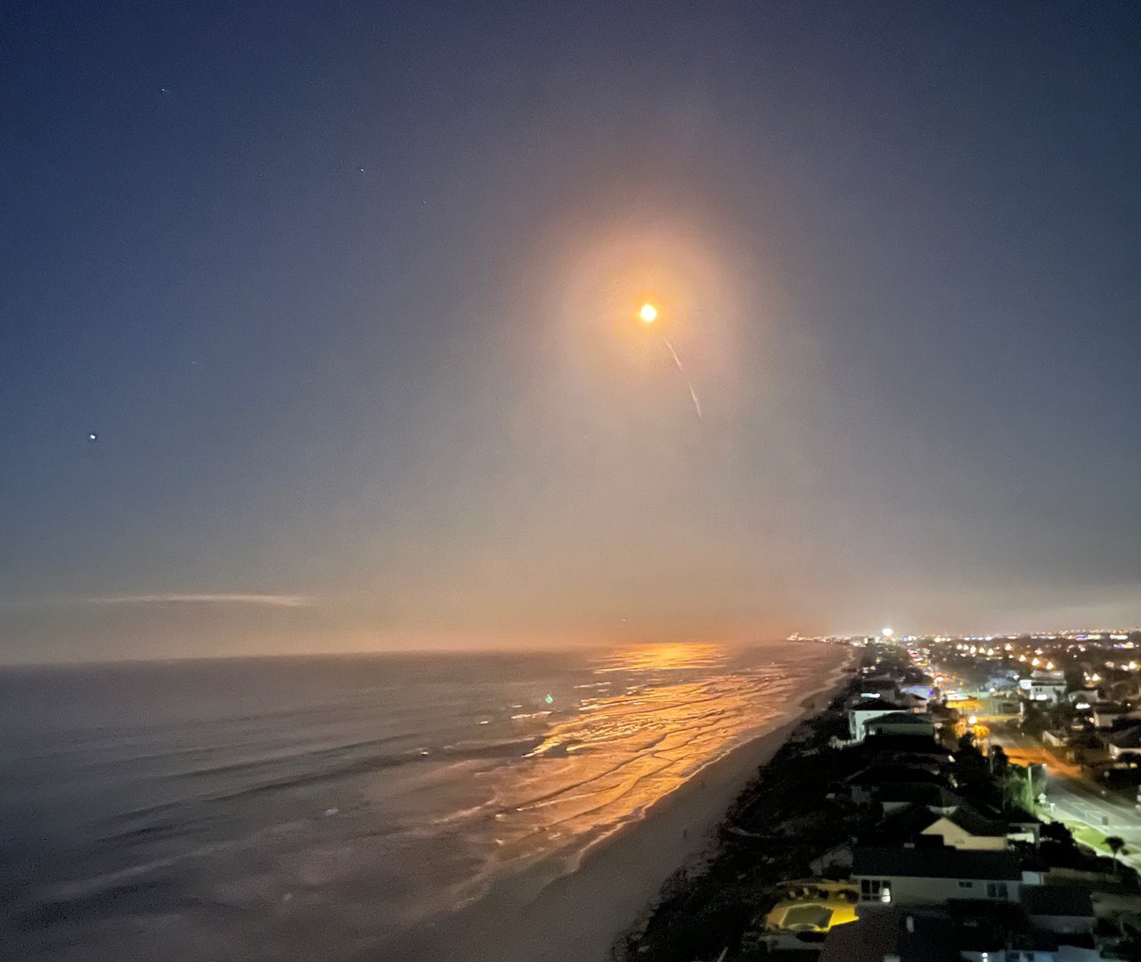 Rocket launches from balcony. Schedule at spacecoastlaunches.com.