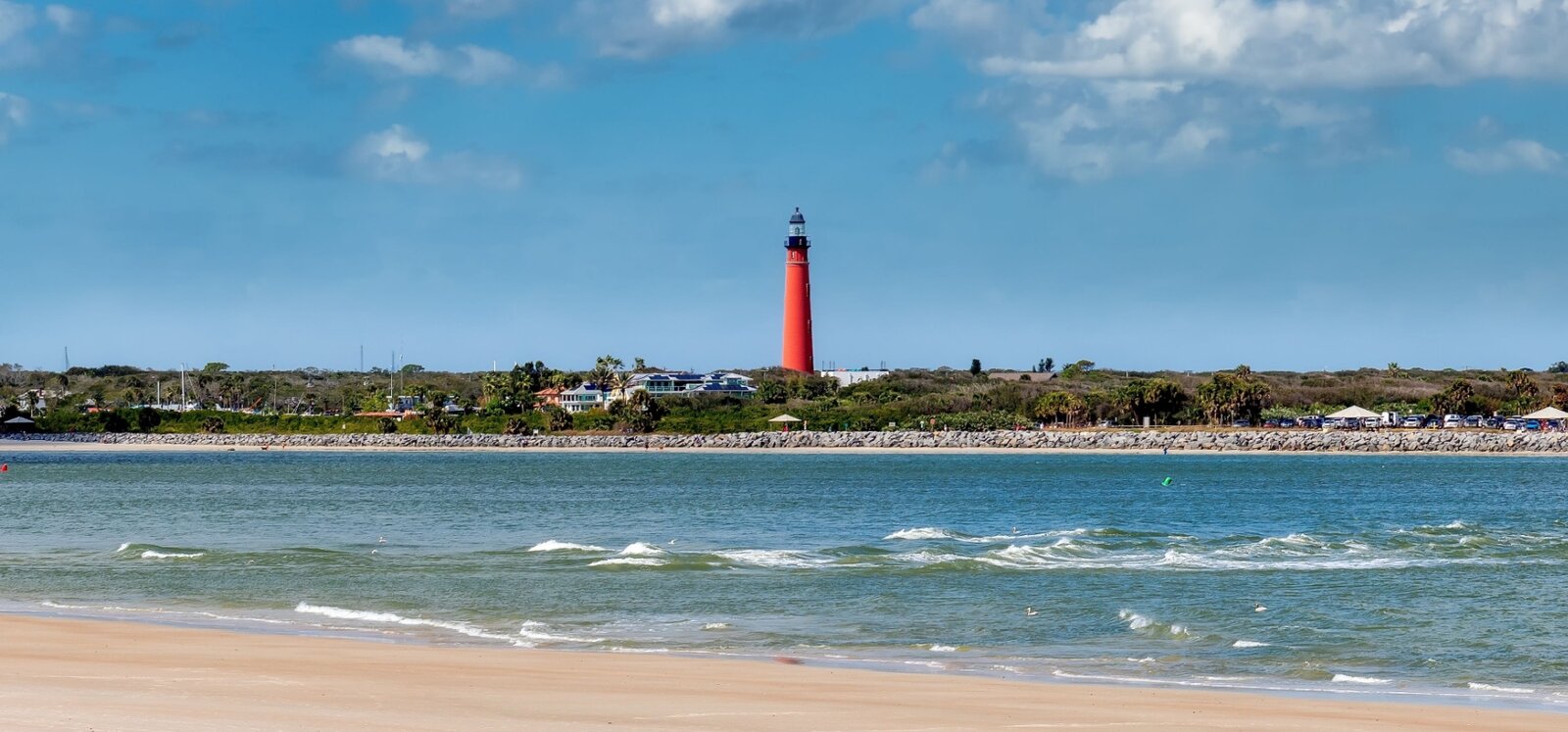 Ponce de Leon Inlet Lighthouse viewed from the beach